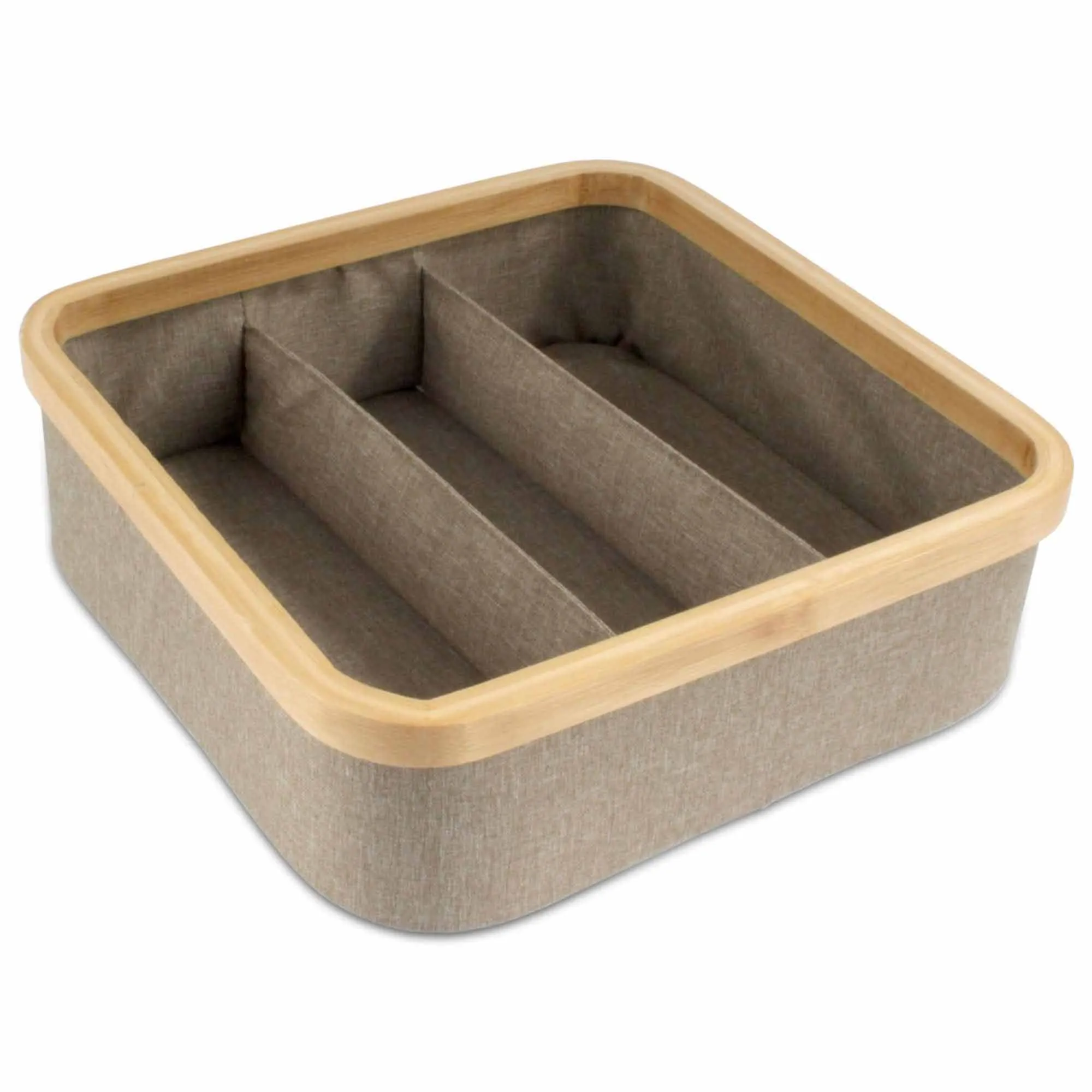 3 Cell Bamboo Dividing Organizer