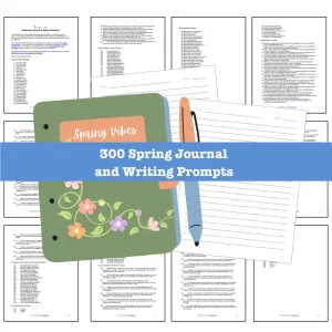 300 Spring Journal Prompts for Writing - Copy & Paste with PLR Rights