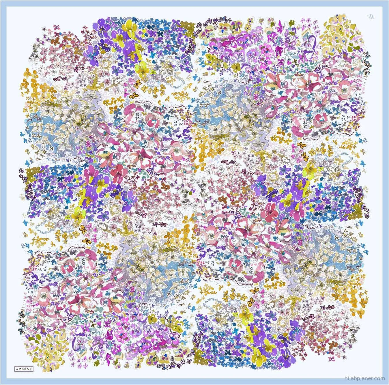 Armine Spring Tide Floral Silk Scarf #32