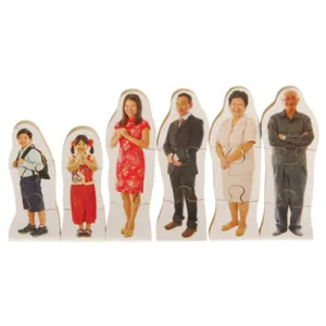 Asian Family Block Puzzles Set