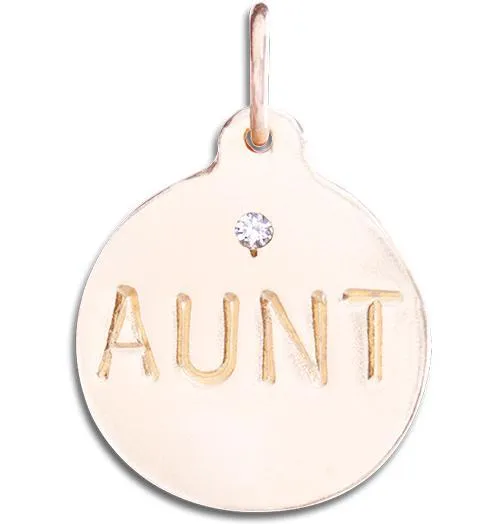 Aunt Disk Charm With Diamond