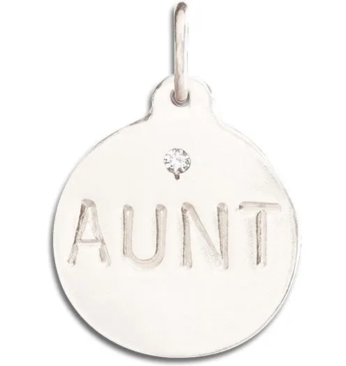Aunt Disk Charm With Diamond