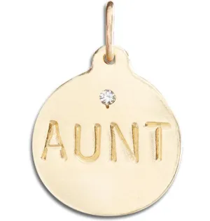 Aunt Disk Charm With Diamond
