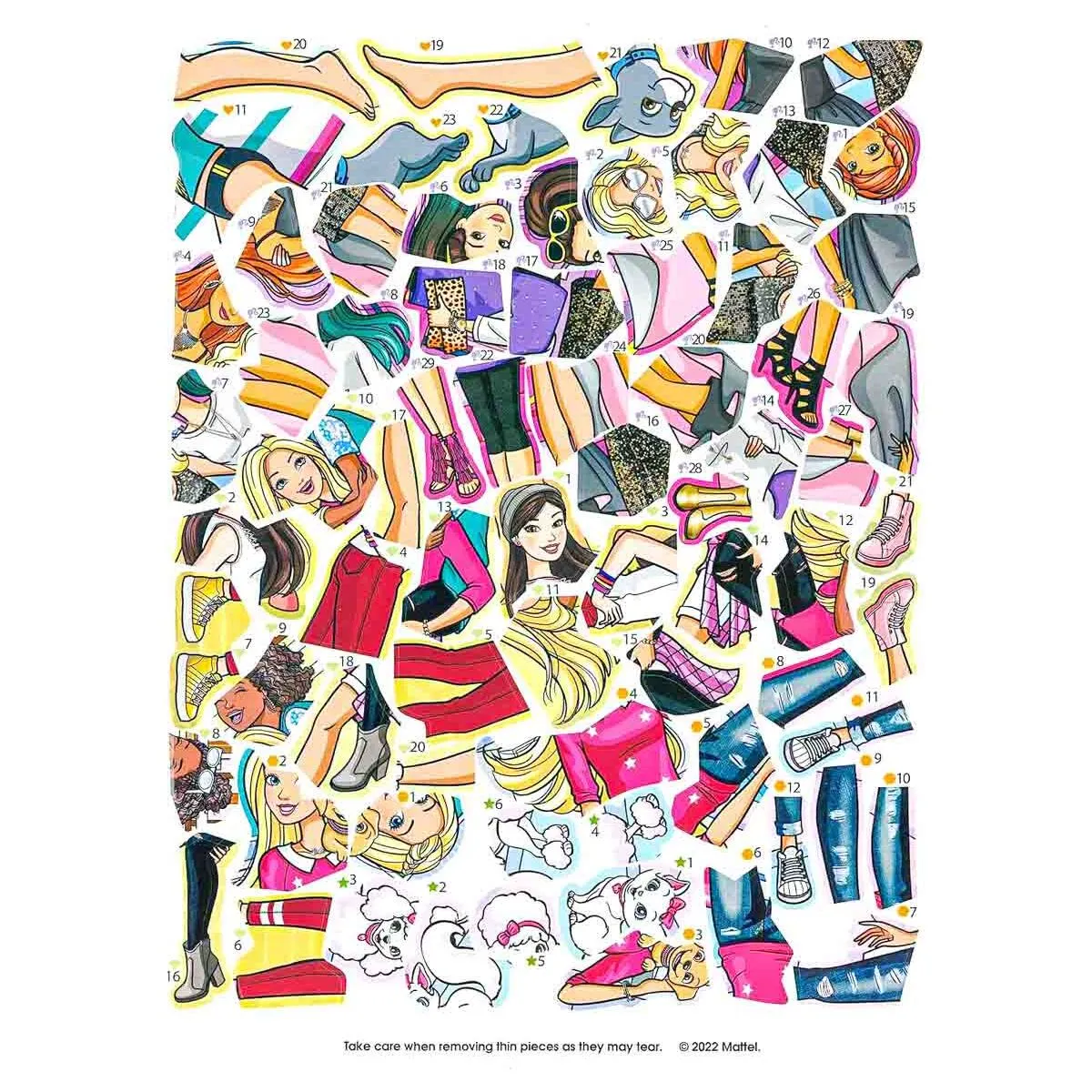 Barbie Sticker by Number Activity Book