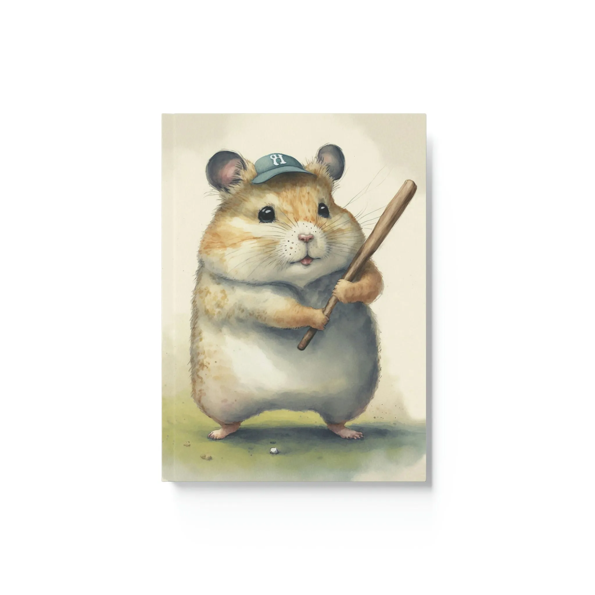 Baseball Hamster Hard Backed Journal