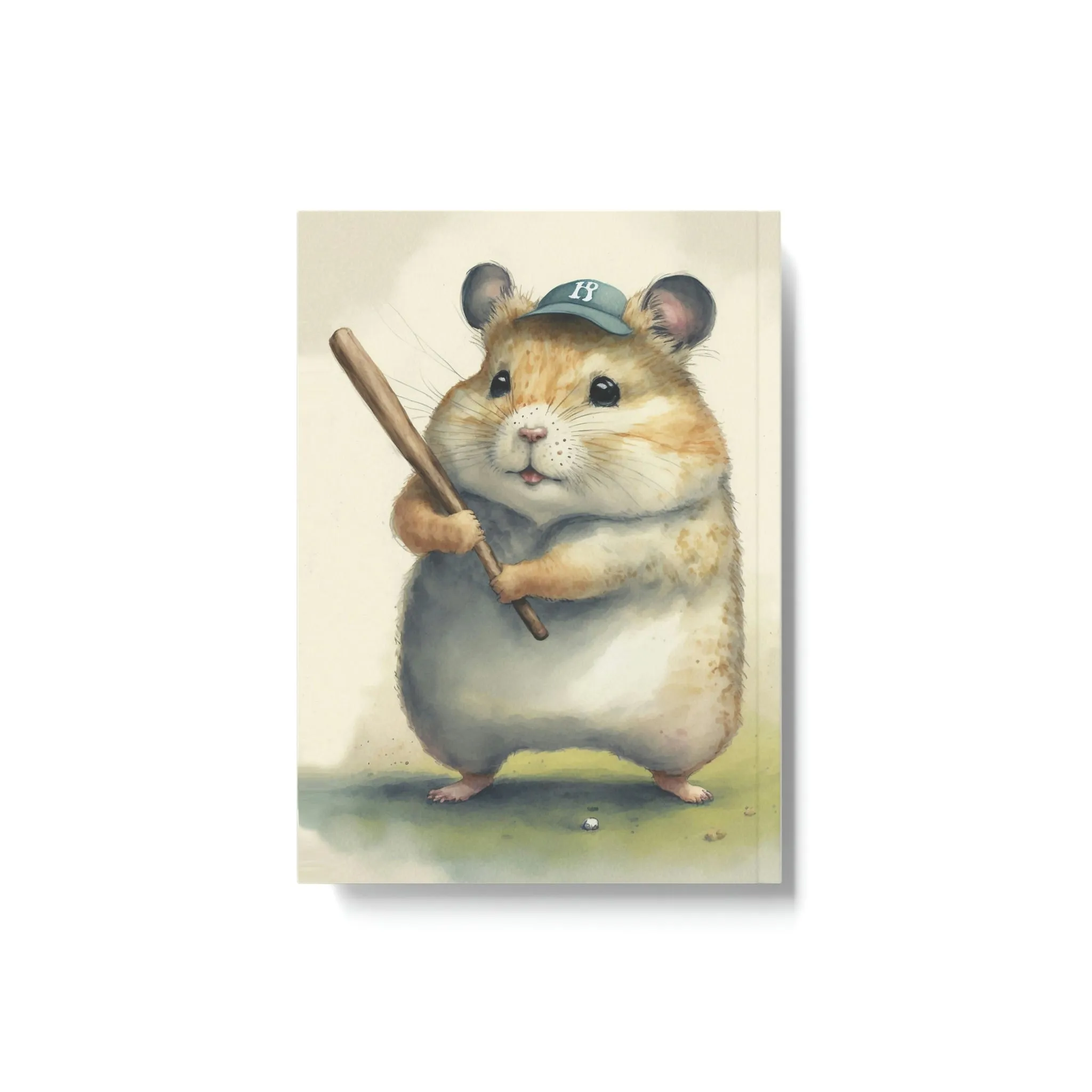 Baseball Hamster Hard Backed Journal