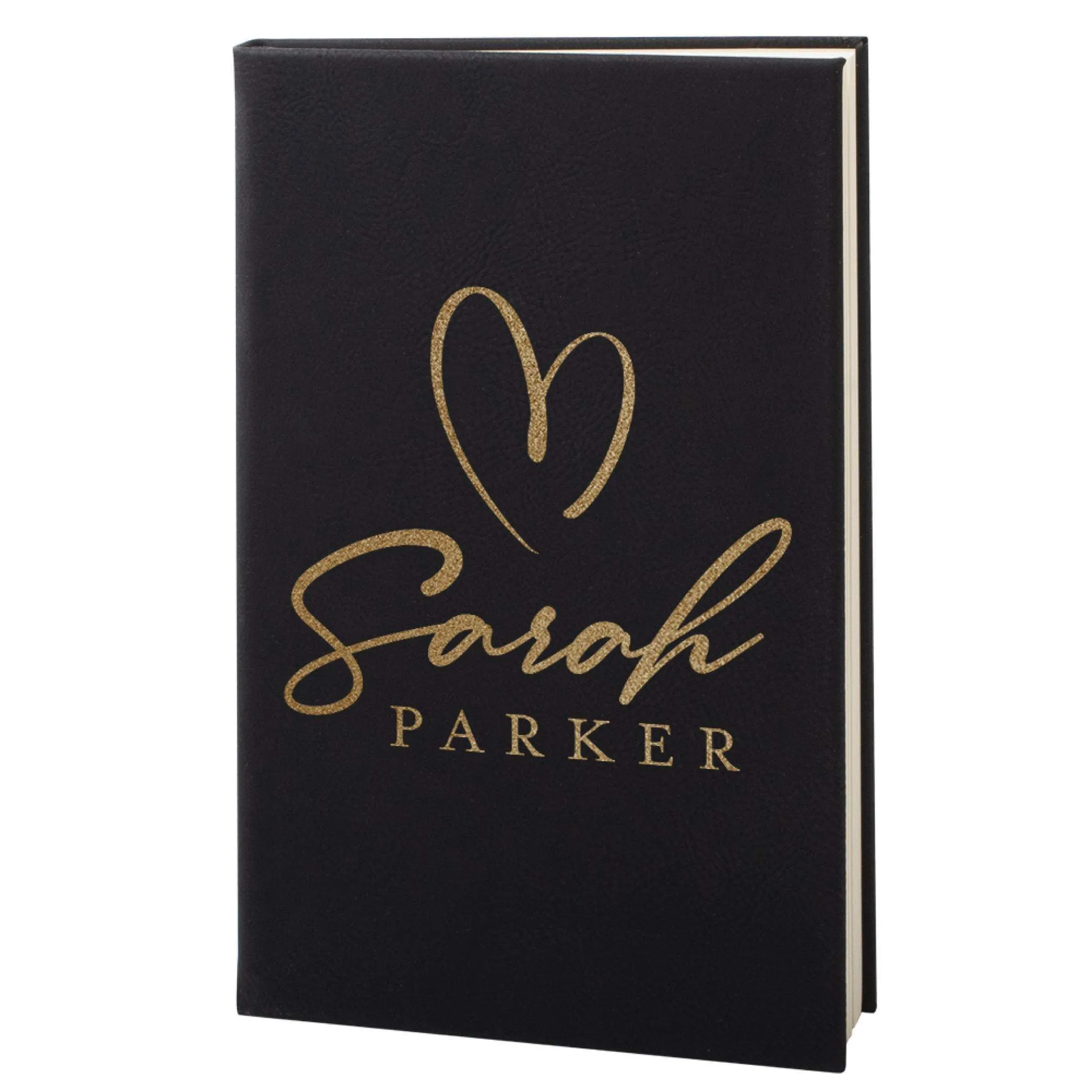 Custom Leather Notebook - Hearted Design Notebook, Gift for Her