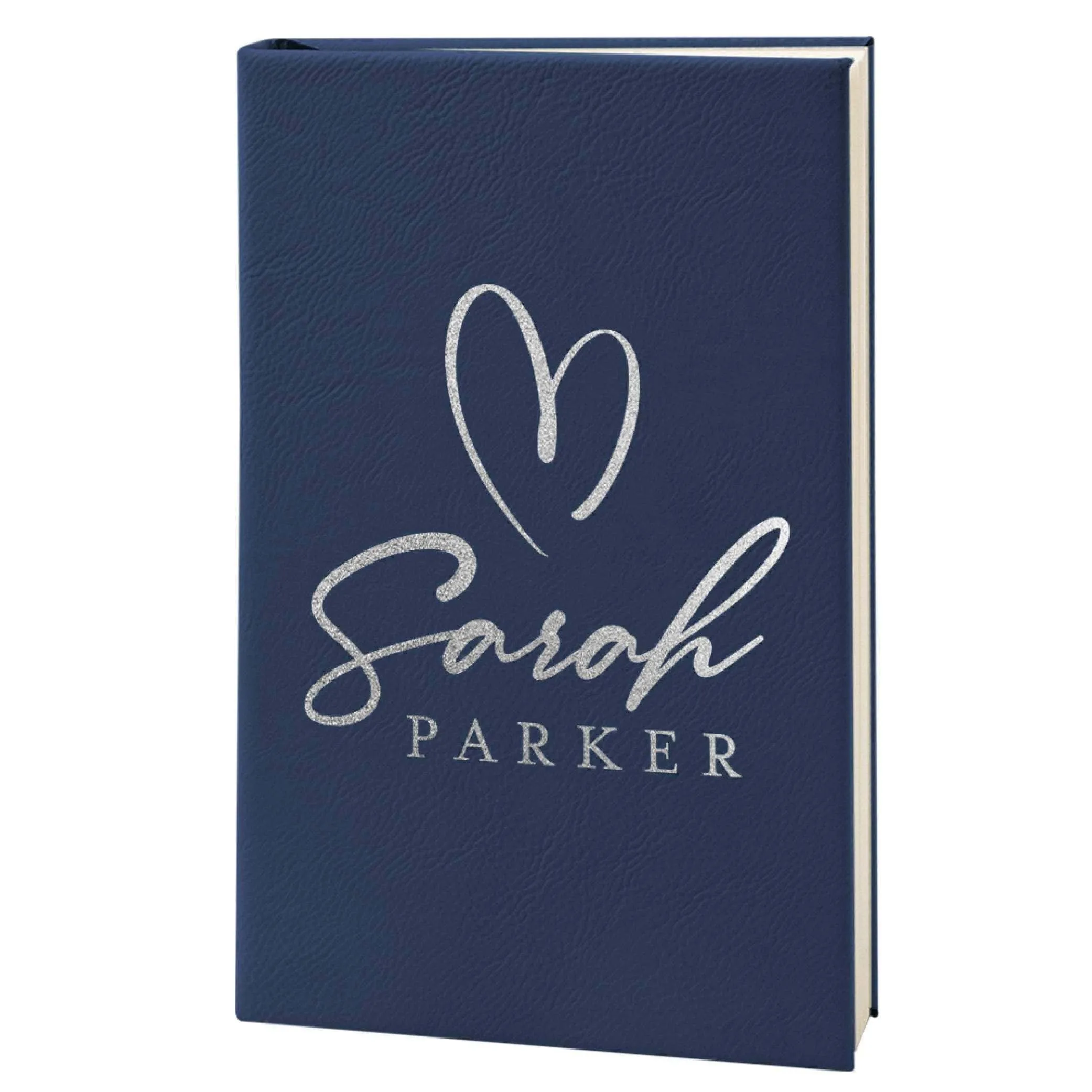 Custom Leather Notebook - Hearted Design Notebook, Gift for Her