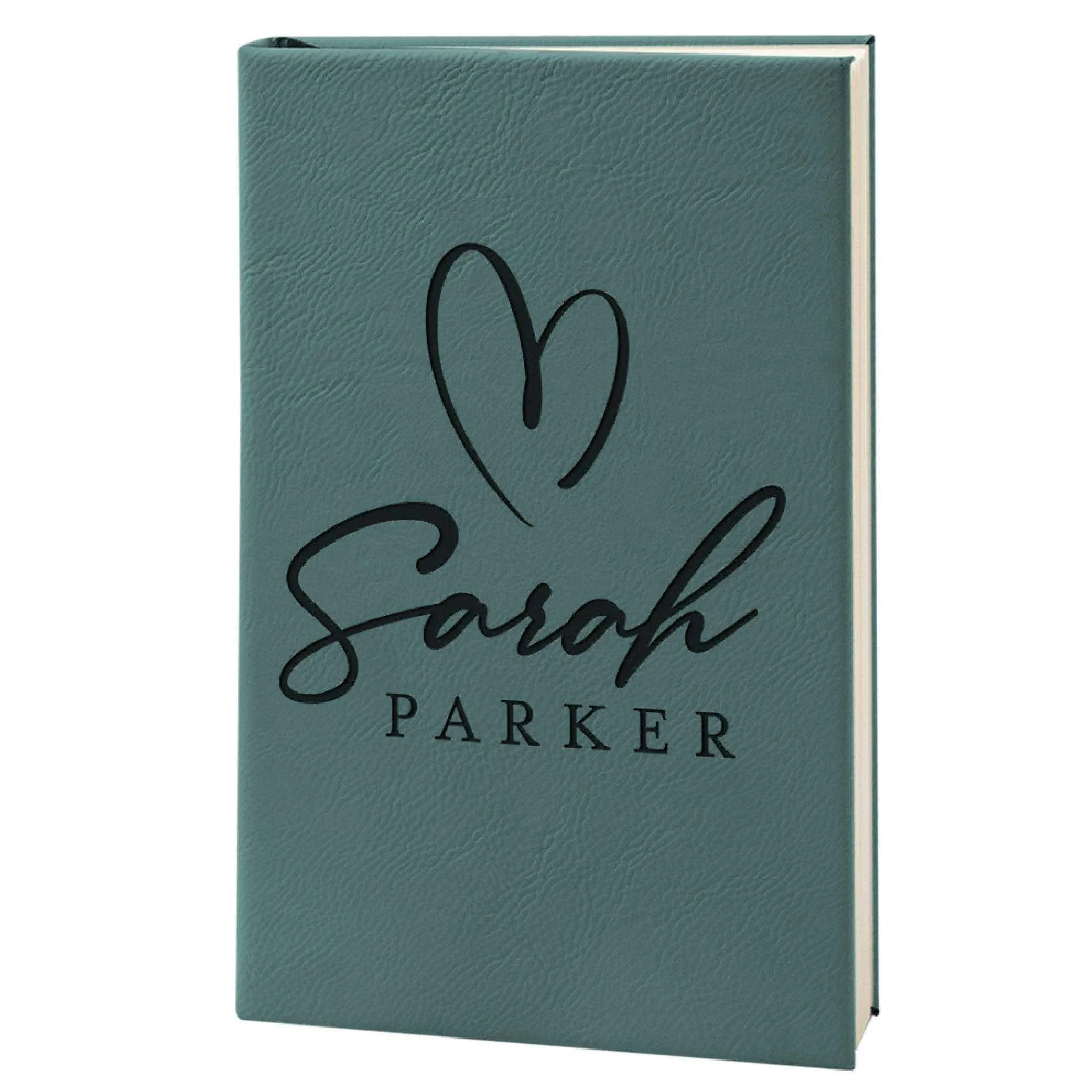 Custom Leather Notebook - Hearted Design Notebook, Gift for Her
