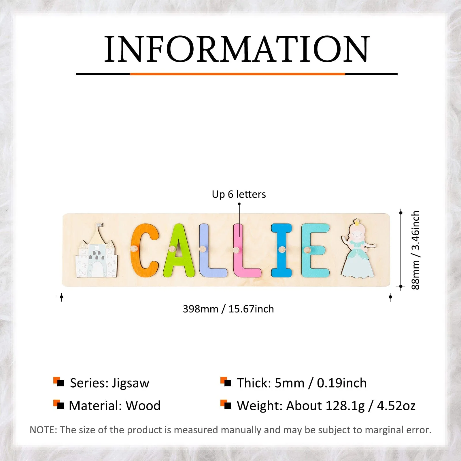 Custom Wooden Name Puzzle