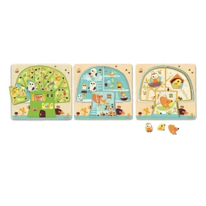 Djeco 3 Layer Puzzle Chez-nut 12pc