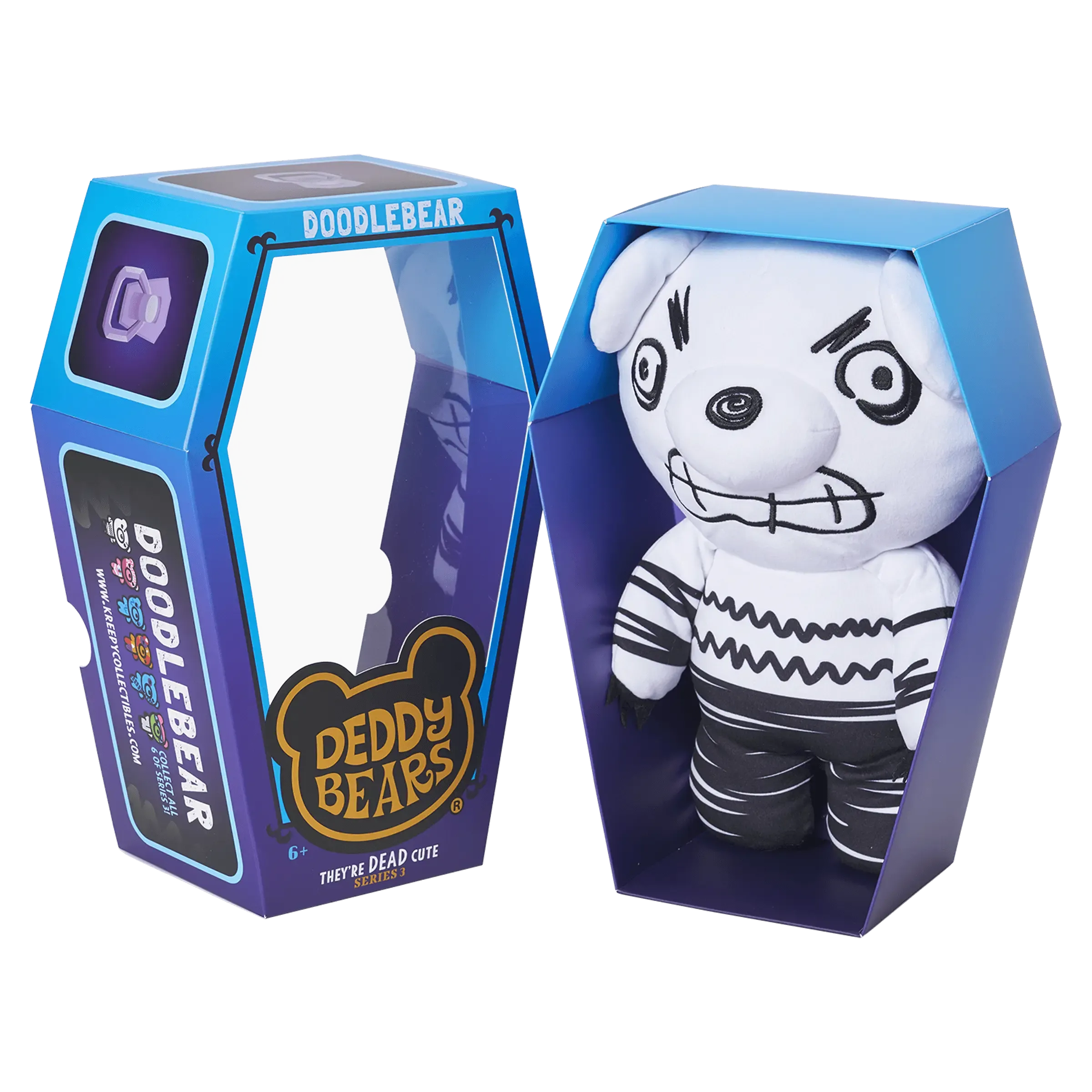 'Doodlebear', Large Plush In Coffin, Series 3, 30cm Height