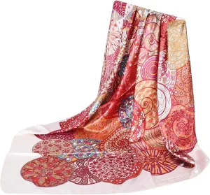 FUDERU Women Printed Boho Headband Feeling Scarves Silk Bandanas Bandana Scarf Womens Blanket Scarf Fall Winter