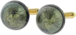 Glass Of Venice Murano Glass Venetian Dream Cufflinks - Grey Sapphire