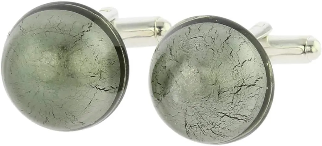 Glass Of Venice Murano Glass Venetian Dream Cufflinks - Silver Grey