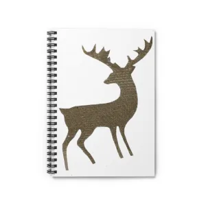 Golden Deer Spiral Notebook - Ruled Line
