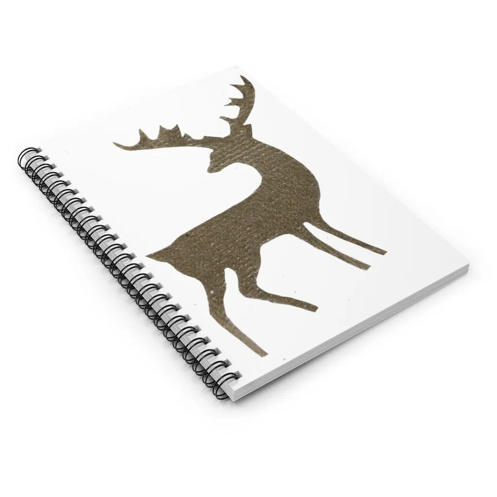 Golden Deer Spiral Notebook - Ruled Line
