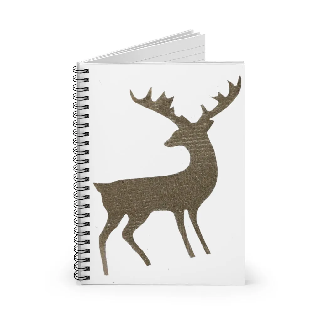 Golden Deer Spiral Notebook - Ruled Line
