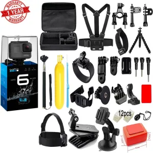 GoPro HERO6 Black w/Soft Digits Accs Kit for Hero 6 5 4 3 Session Acc Bundle Set