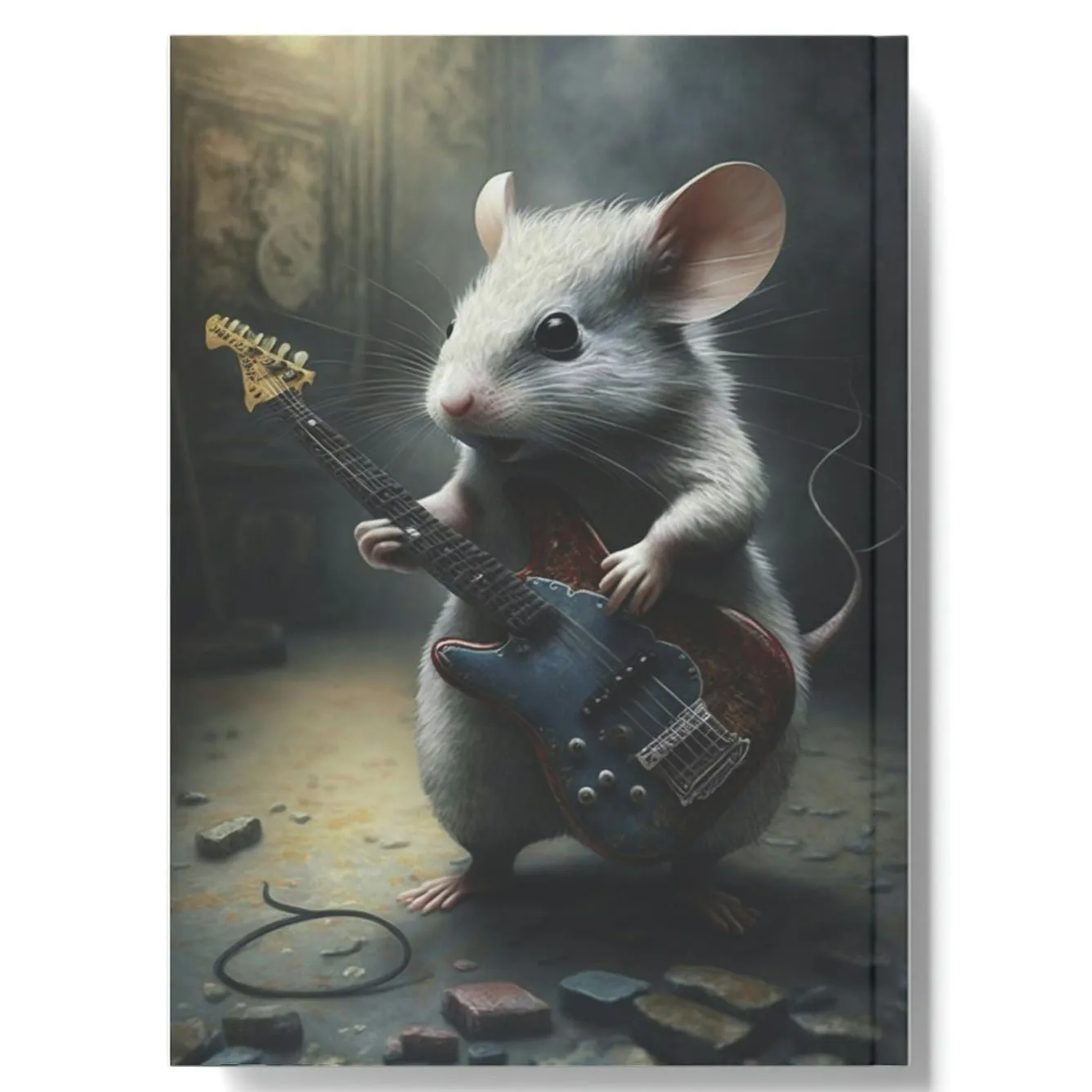 Guitar Playing Mouse Hard Backed Journal