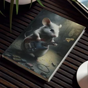 Guitar Playing Mouse Hard Backed Journal