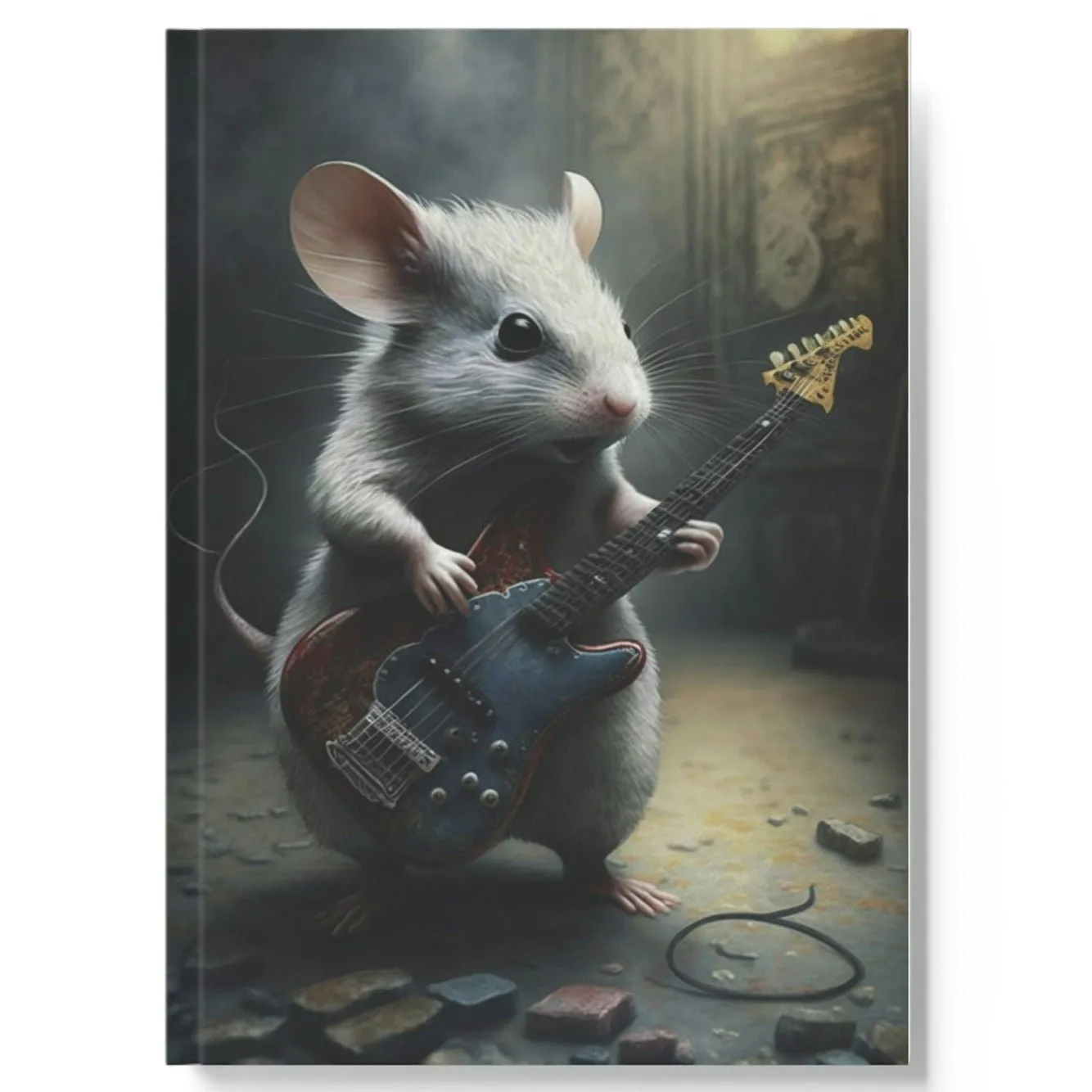 Guitar Playing Mouse Hard Backed Journal