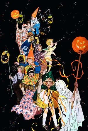 Halloween Parade (50 Pieces) Mini Wooden Jigsaw Puzzle