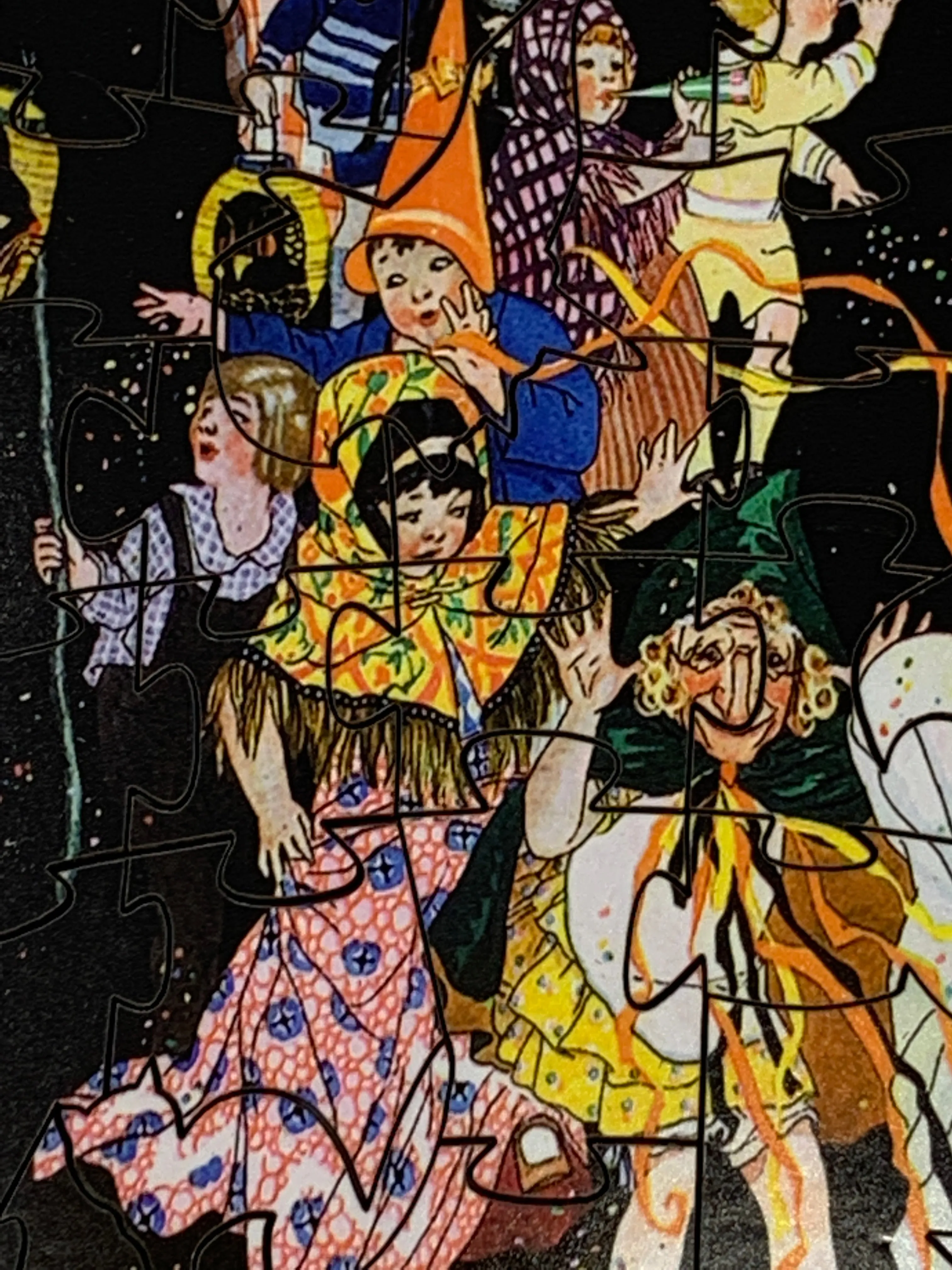 Halloween Parade (50 Pieces) Mini Wooden Jigsaw Puzzle