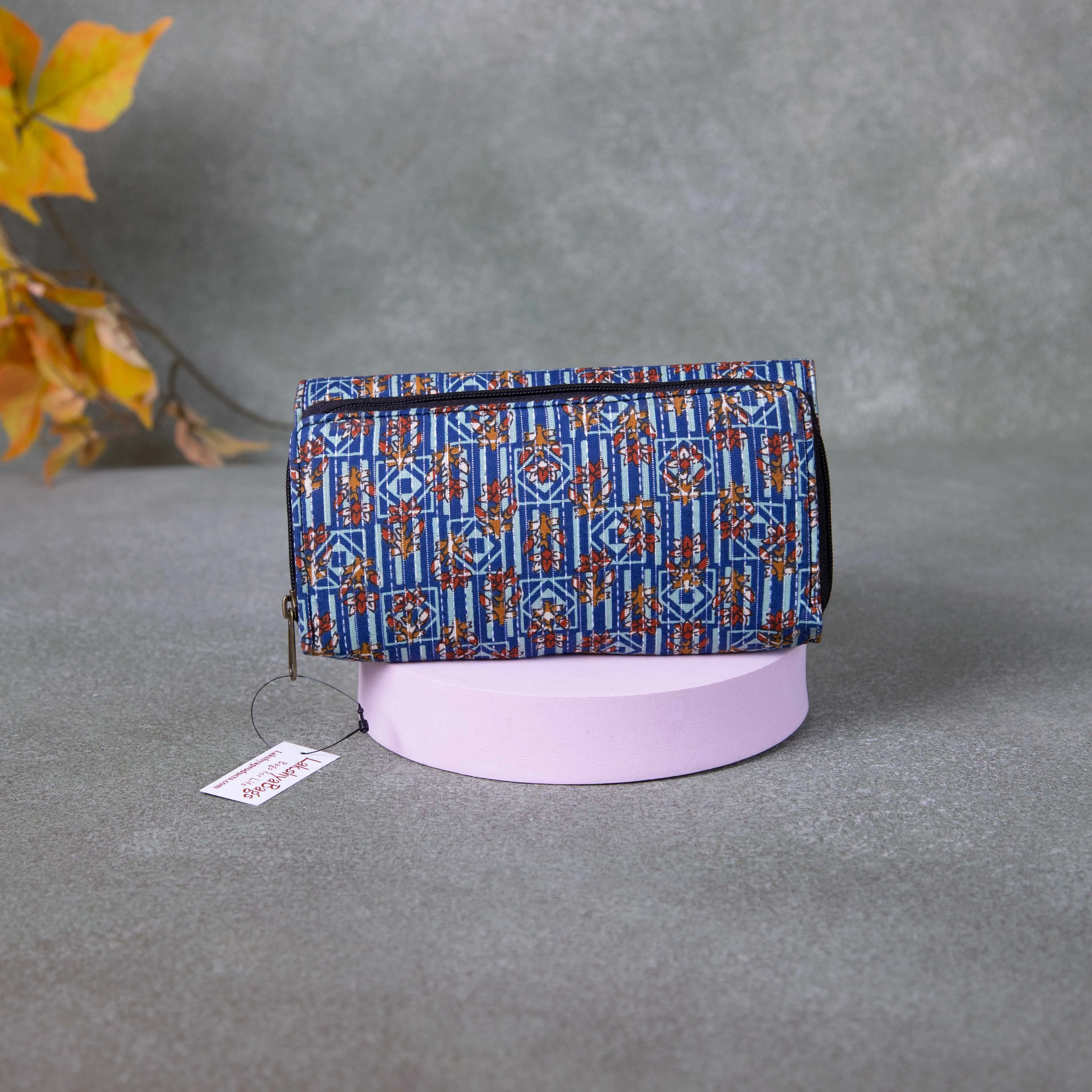 Handmade Wallets - Classic Blue Colour with Diamond Design