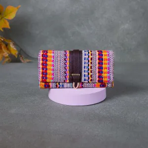 Handmade Wallets - Classic Yellow with Pink Line Design
