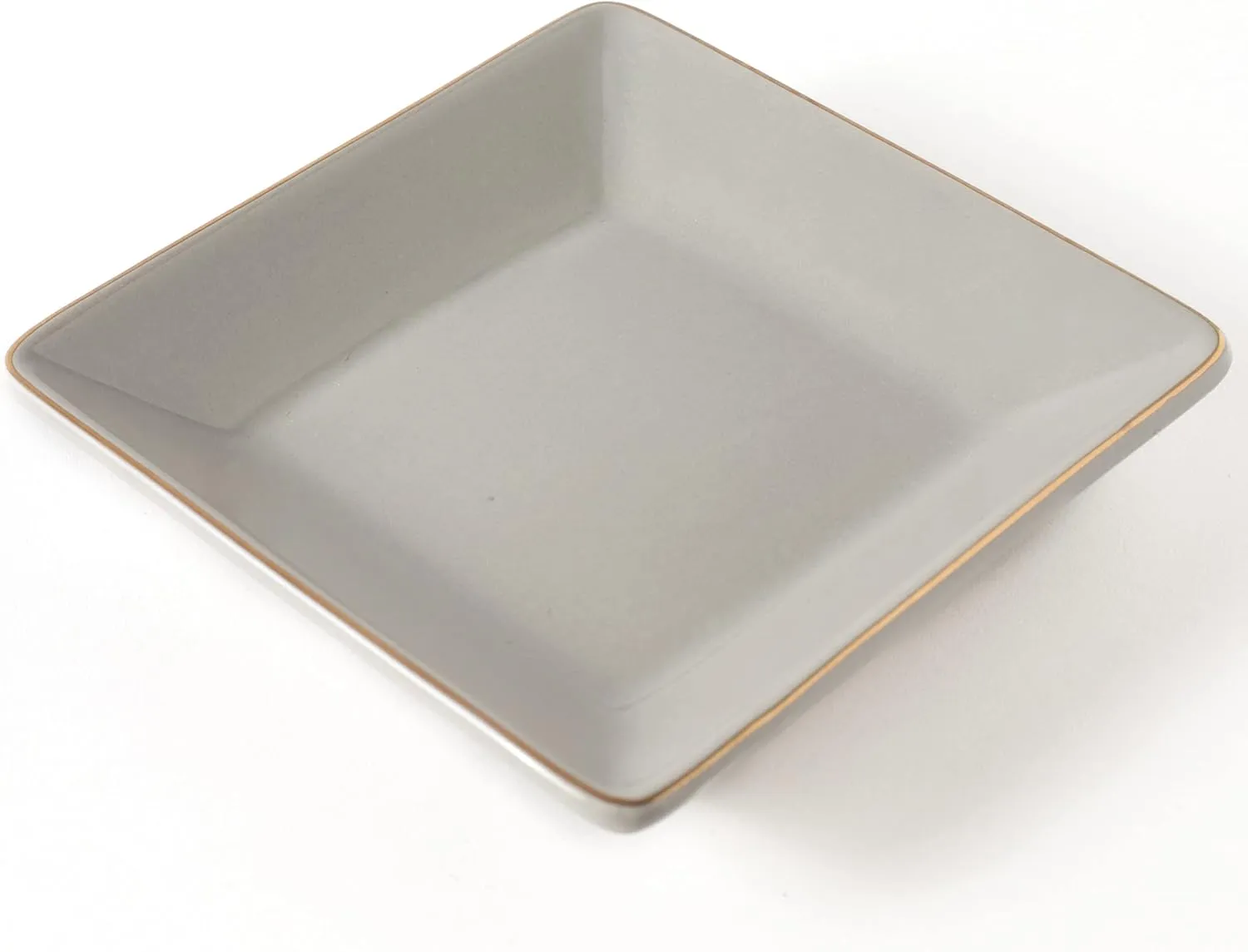 HANKOR Ceramic Jewelry Dish Tray, Decorative Trinket Tray Holder for Ring Earring Key, Gift for Women Girls, 4.7inch, Light Gray
