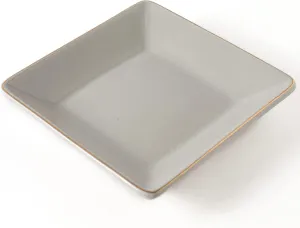 HANKOR Ceramic Jewelry Dish Tray, Decorative Trinket Tray Holder for Ring Earring Key, Gift for Women Girls, 4.7inch, Light Gray