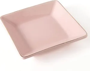 HANKOR Ceramic Jewelry Dish Tray, Decorative Trinket Tray Holder for Ring Earring Key, Gift for Women Girls, 4.7inch, Pink