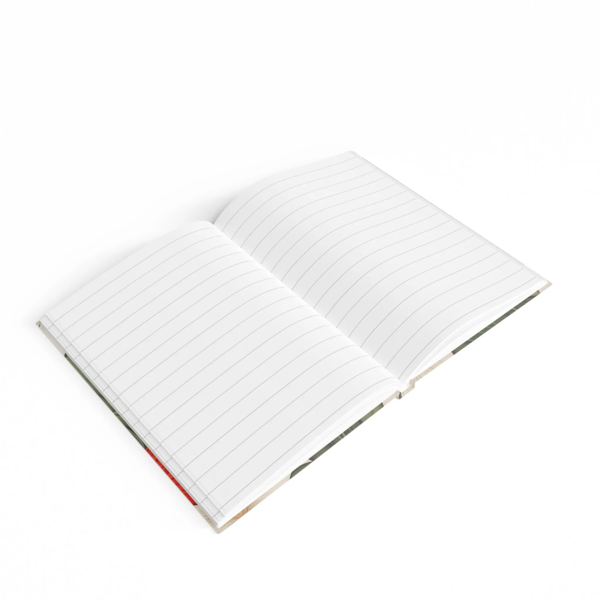 Hardcover Writing Journal with 128 ruled line pages - Christmas Flowers