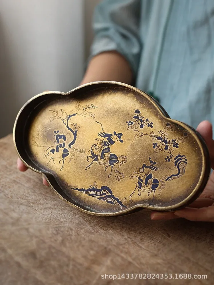Imitation Bronze Brass Teapot for Tea Tray