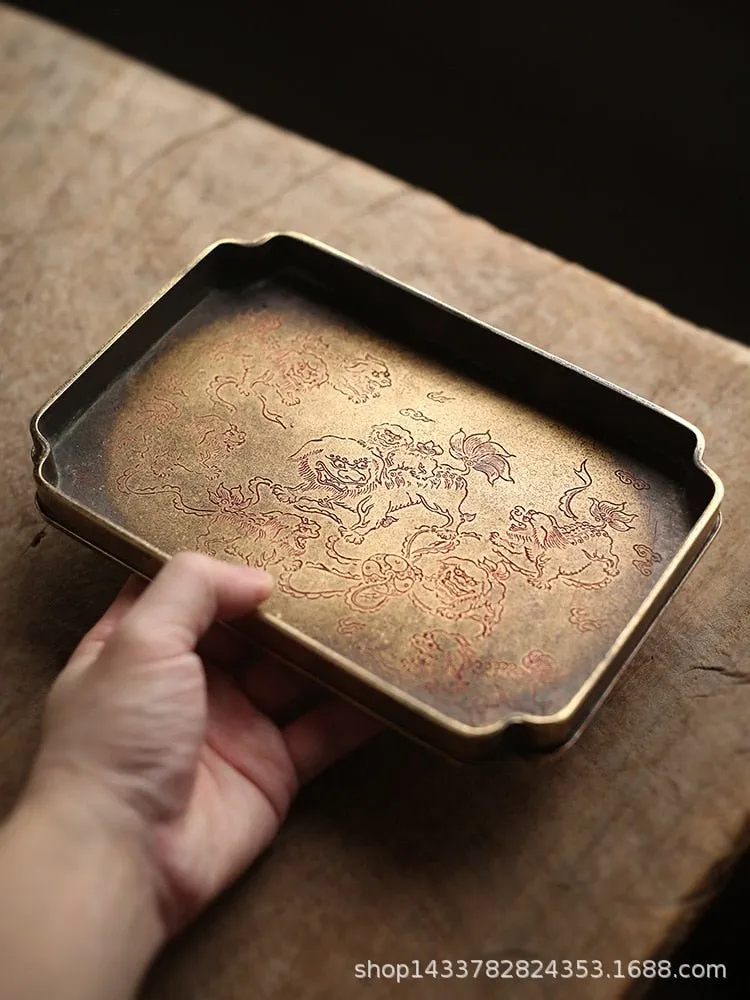 Imitation Bronze Brass Teapot for Tea Tray