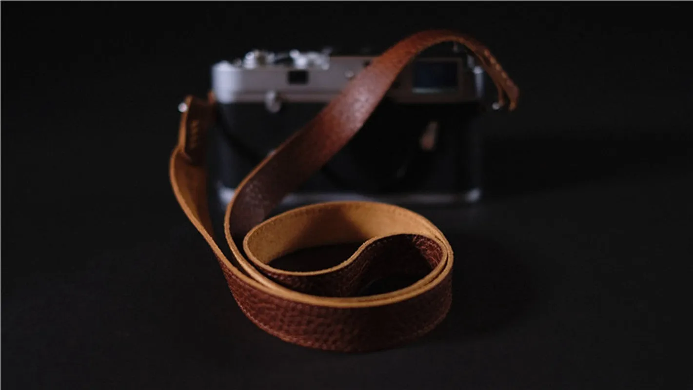 Italy Vegetable Tanning Cowhide Handmade DSLR Leather Camera Strap - LCS007／LCS008