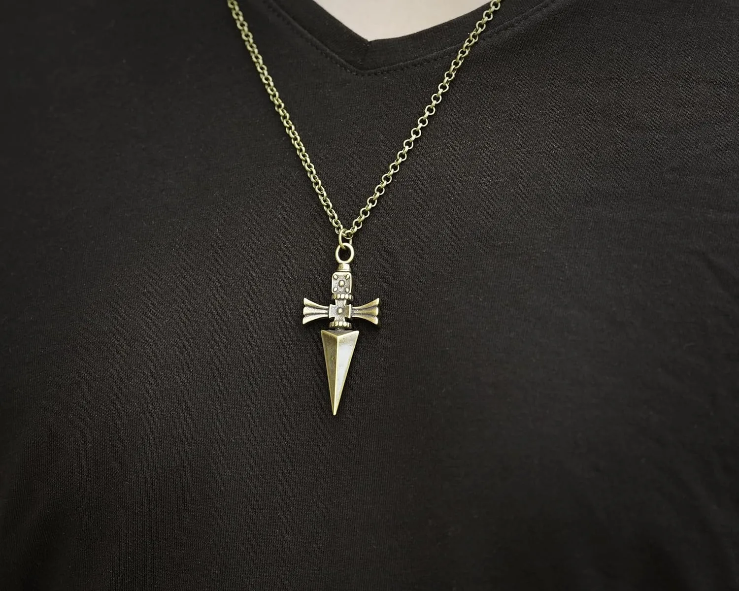 Judgement Chain Necklace Pendant Jewelry H x H Charm Big (brass)