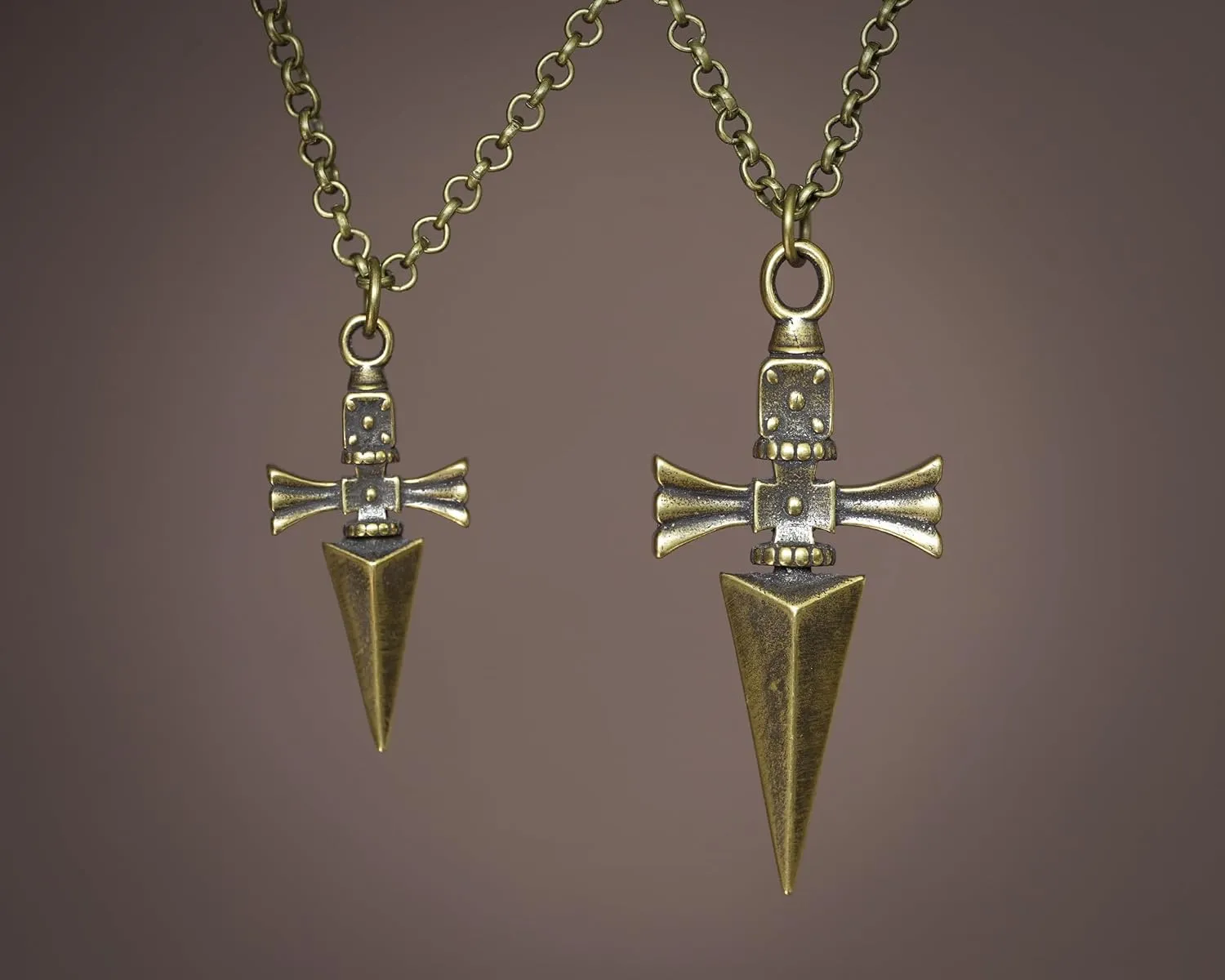 Judgement Chain Necklace Pendant Jewelry H x H Charm Big (brass)