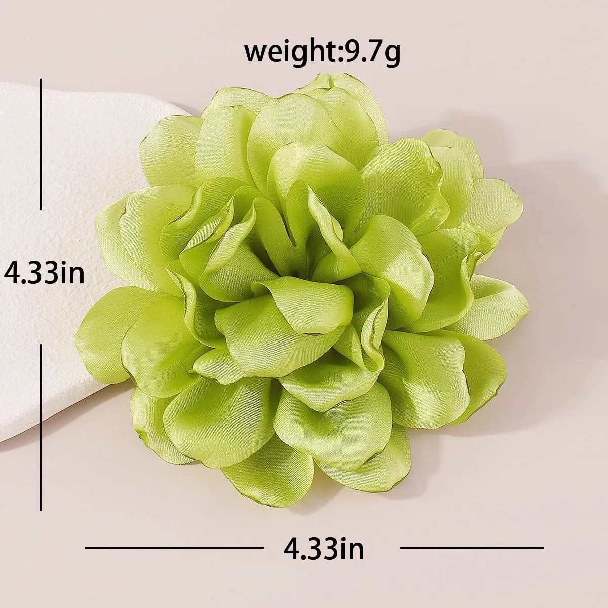 Large Satin Fabric Rose Flower Brooch Pin Big Silk Camellia Floral Suit Lapel Pins Jewelry for Women Girls Wedding Party Dance Dress Accessories