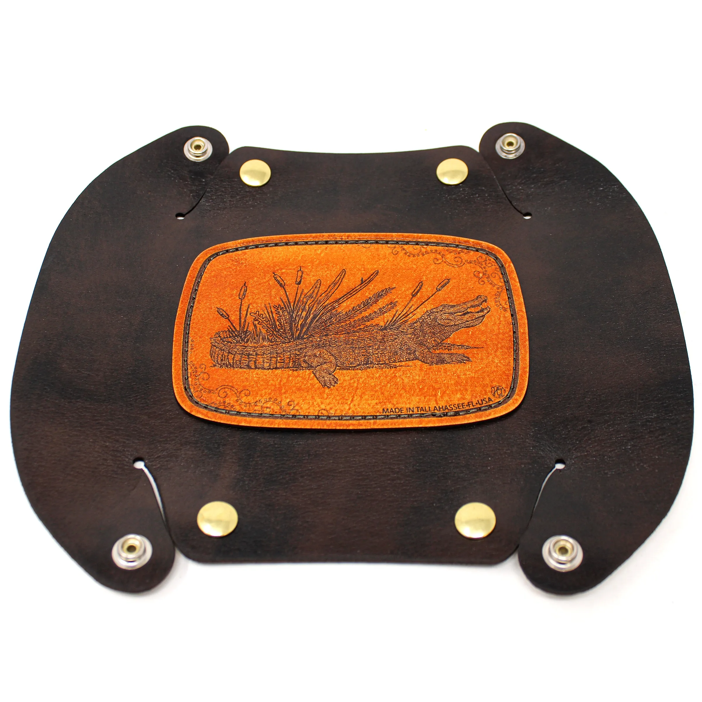 Leather Valet Tray - Gator
