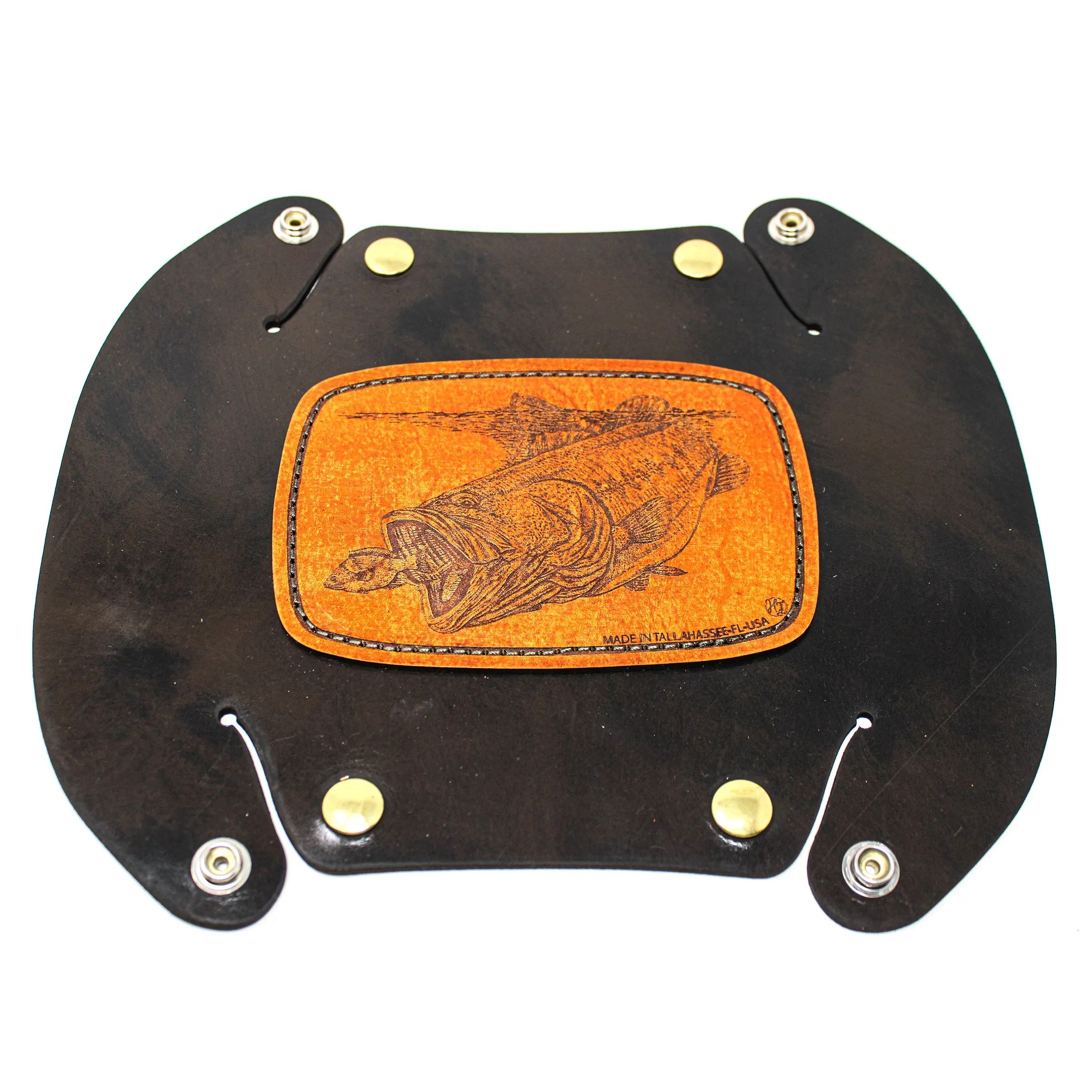 Leather Valet Tray - Large mouth bass - Gulp