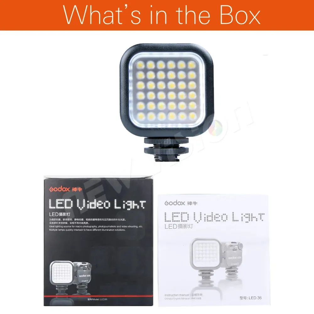 LED36 5500 - 6500K Camera Led Lighting SLR LED36 Video Light Outdoor Photo Light for for DSLR Camera Camcorder mini DVR