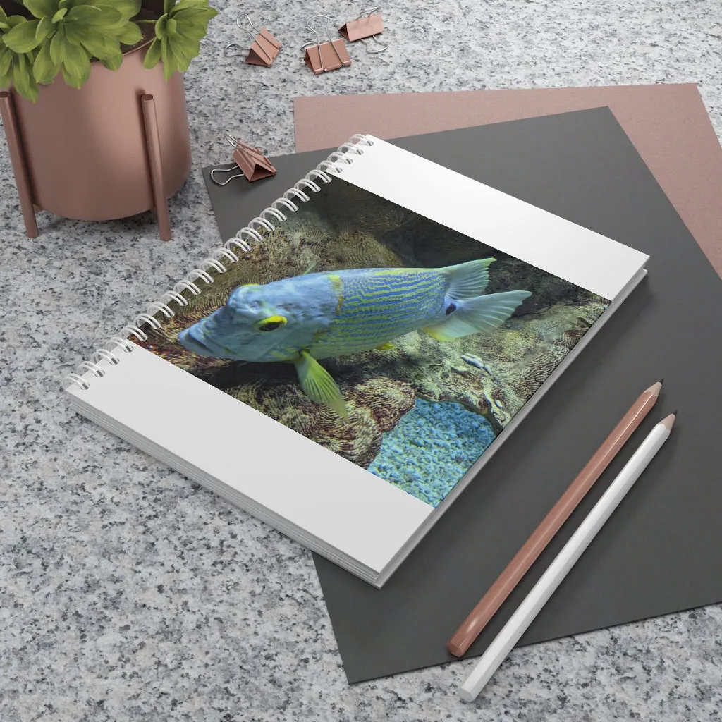 Light Blue Fish Spiral Notebook