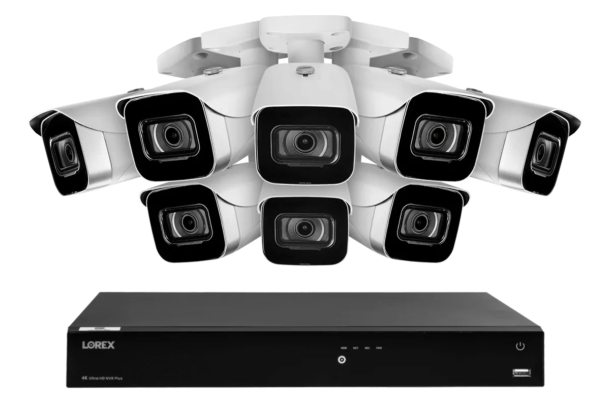 Lorex Fusion 4K (16 Camera Capable) 3TB Wired NVR System with IP Bullet Cameras