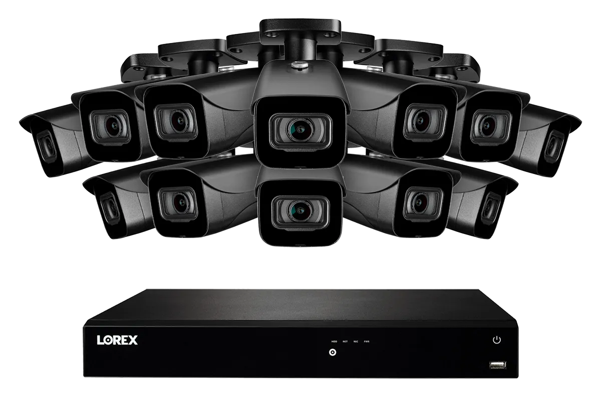 Lorex Fusion 4K (16 Camera Capable) 3TB Wired NVR System with IP Bullet Cameras