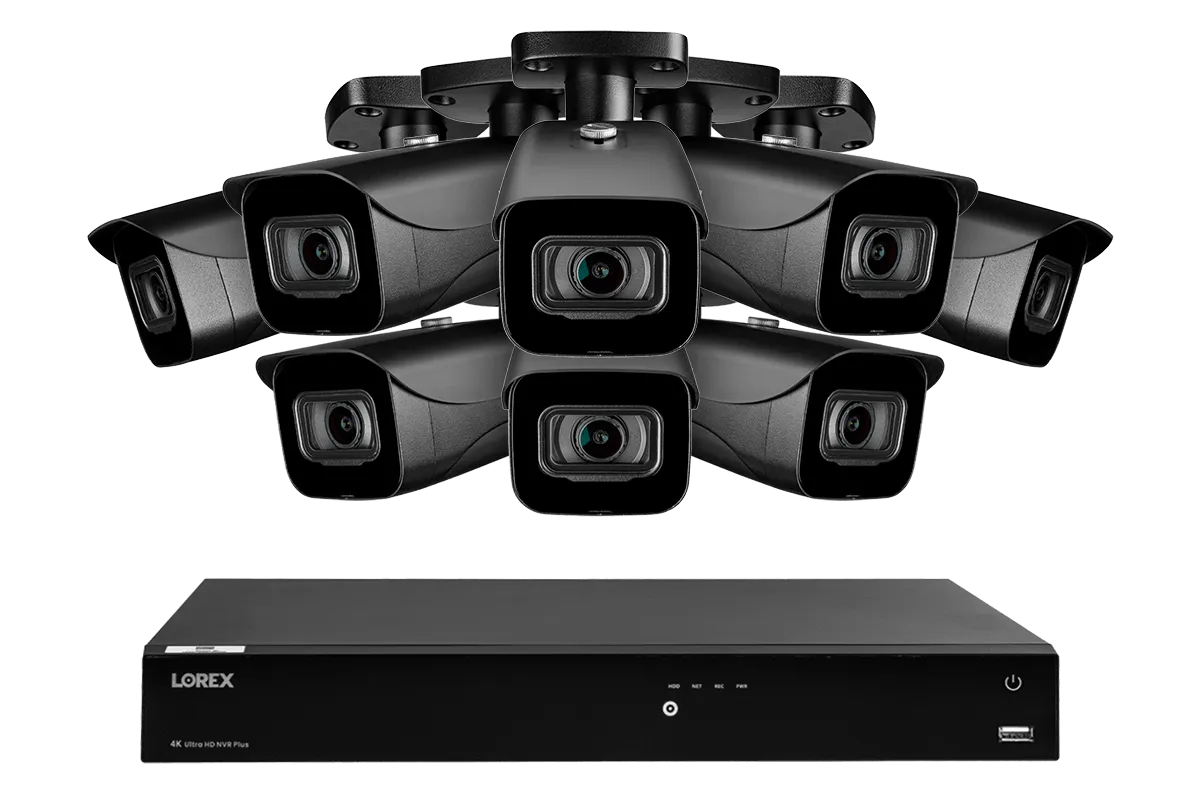 Lorex Fusion 4K (16 Camera Capable) 3TB Wired NVR System with IP Bullet Cameras