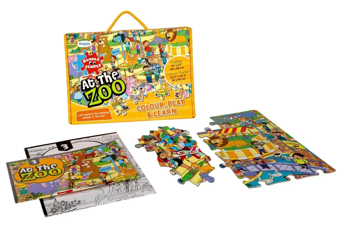 Majestic Book Club At The Zoo Fun and Educational Floor Puzzle