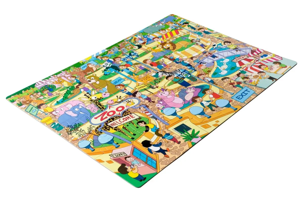 Majestic Book Club At The Zoo Fun and Educational Floor Puzzle