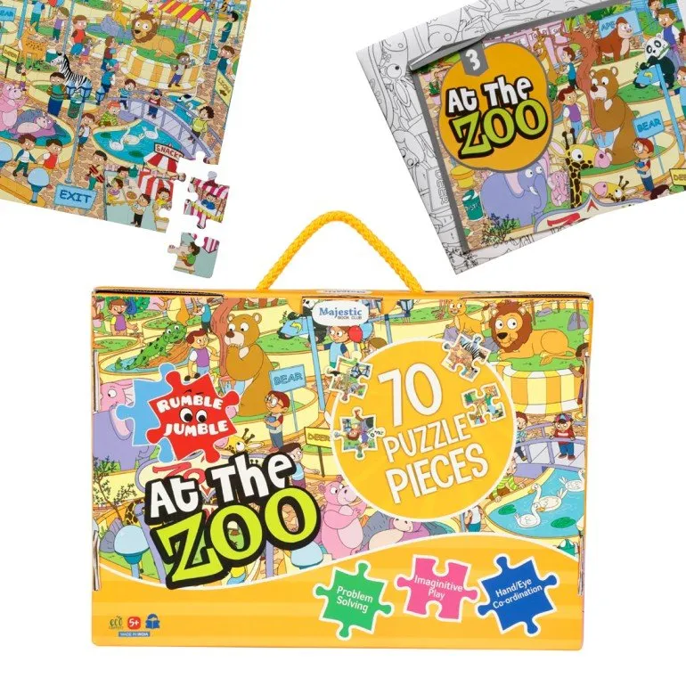 Majestic Book Club At The Zoo Fun and Educational Floor Puzzle